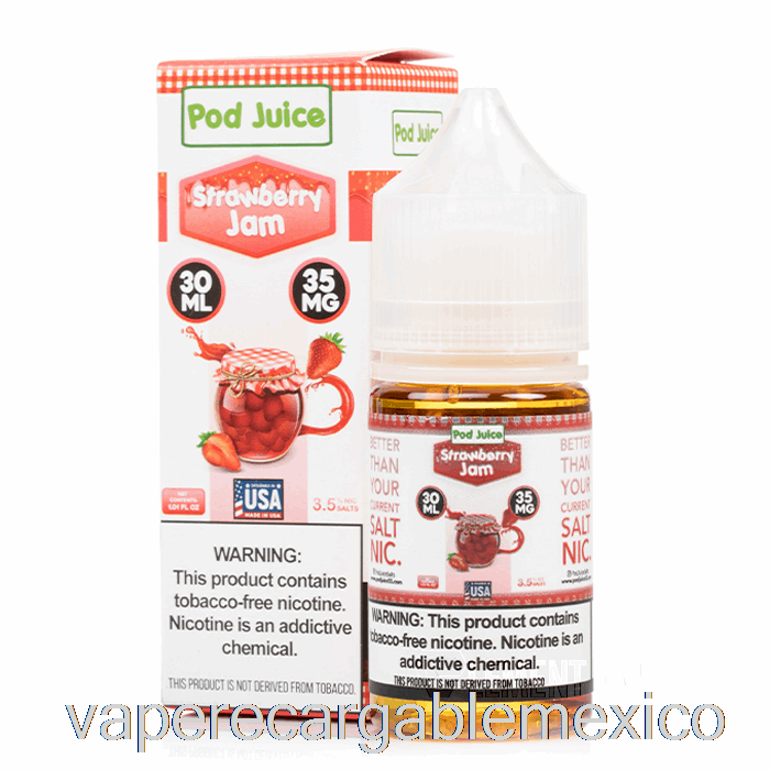 Vape Recargable Mermelada De Fresa - Jugo De Vaina - 30ml 35mg